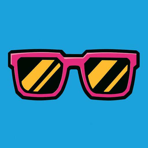 Cool sunglasses.
In-Game asset.  2d.  High contrast.  No shadows. Facing camera