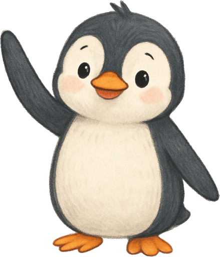 bir penguen çizmeni istiyorum bir eli havada olsun eli biraz uzun olsun çok tatlı bir penguen olsun