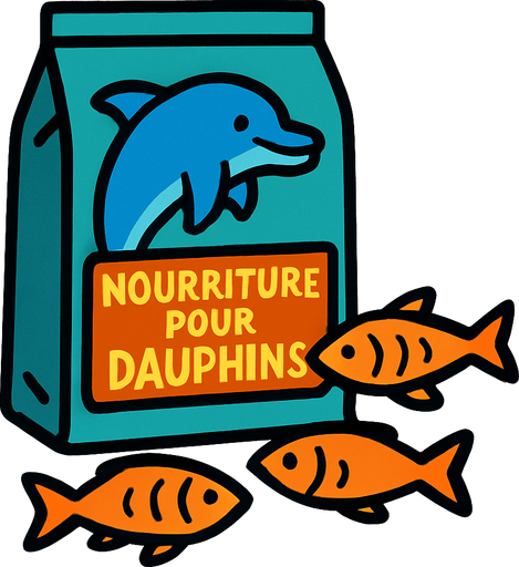nourriture pour dauphins.
In-Game asset.  2d.  High contrast.  No shadows