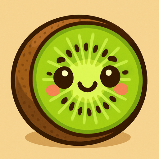 Kiwi with cute face.
In-Game asset.  2d.  High contrast.  No shadows