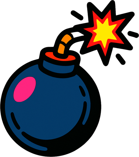 bomba.
In-Game asset.  2d.  High contrast.  No shadows
