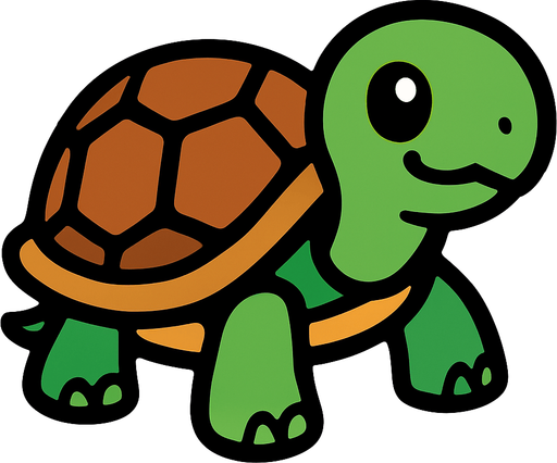 Turtle.
In-Game asset.  2d.  High contrast.  No shadows