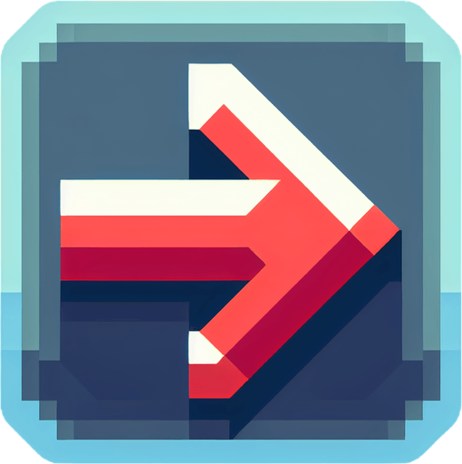 Right arrow icon.
Single Game Texture. In-Game asset. 2d. Blank background. High contrast. No shadows.