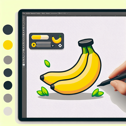 A couple of bananas.
Single Game Texture. In-Game asset. 2d. Blank background. High contrast. No shadows.
