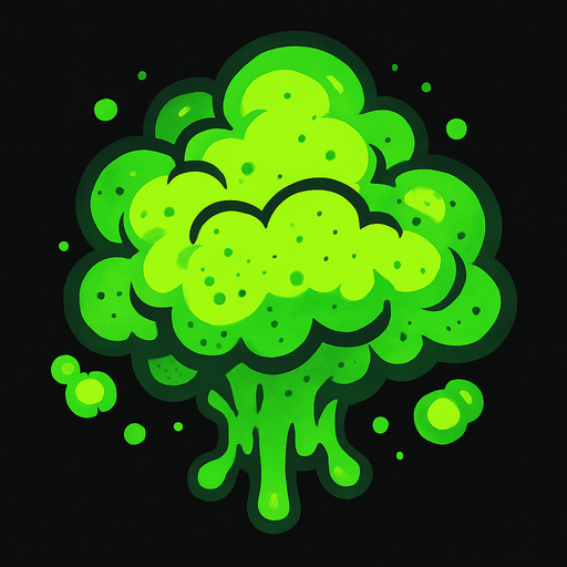 Zehir bulutu.
In-Game asset.  2d.  High contrast.  No shadows