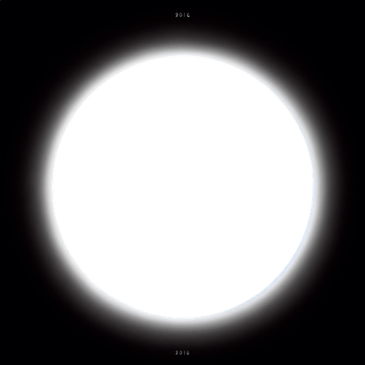 black circle with ultra-thin white border.
black background
