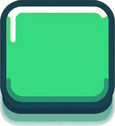 A rectangular green button.
Single Game Texture. In-Game asset. 2d. Blank background. High contrast. No shadows.