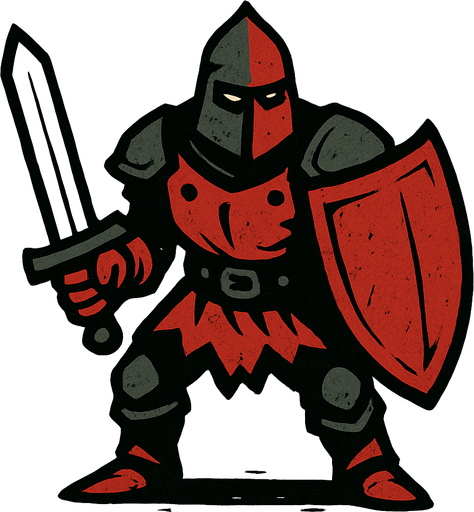 Orta çağ dönemi düşman.
In-Game asset.  2d.  High contrast.  No shadows