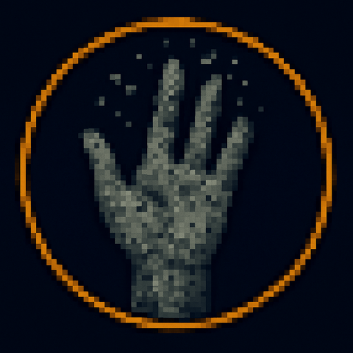 A hand with its fingers symbolizing ash