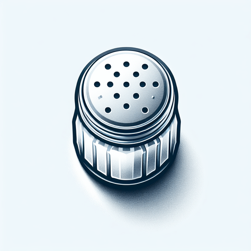 a salt can, viewed from above.
Single Game Texture. In-Game asset. 2d. Blank background. High contrast. No shadows.