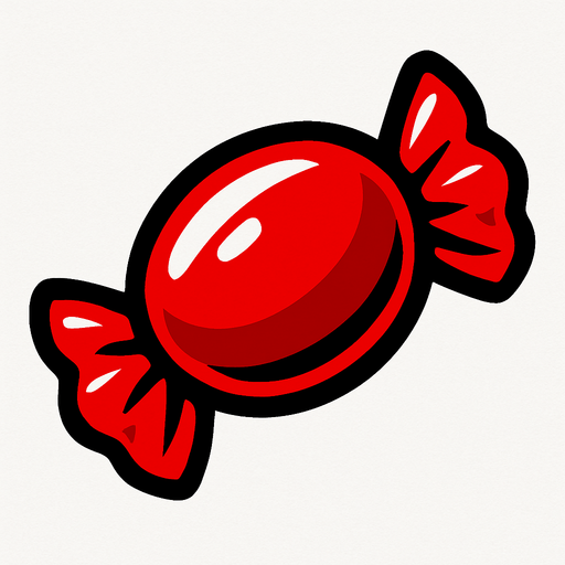 candy red.
In-Game asset.  2d.  High contrast.  No shadows
