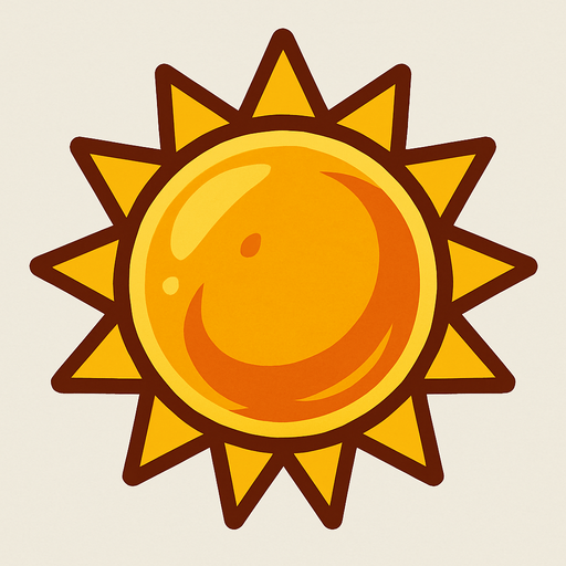 sun.
In-Game asset.  2d.  High contrast.  No shadows