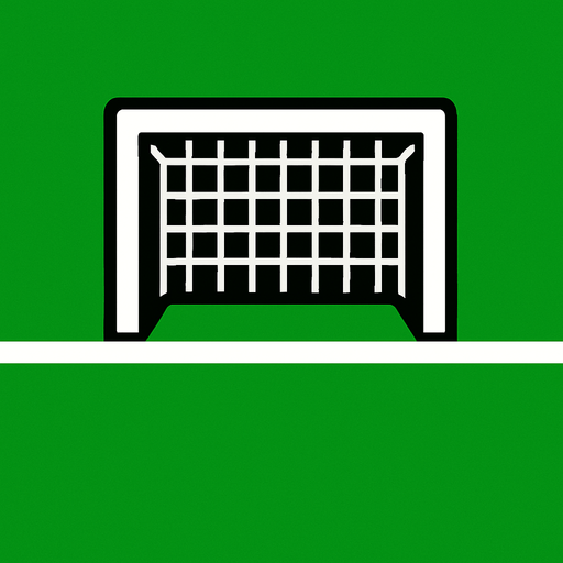 futbol kale çizgisi.
In-Game asset.  2d.  High contrast.  No shadows