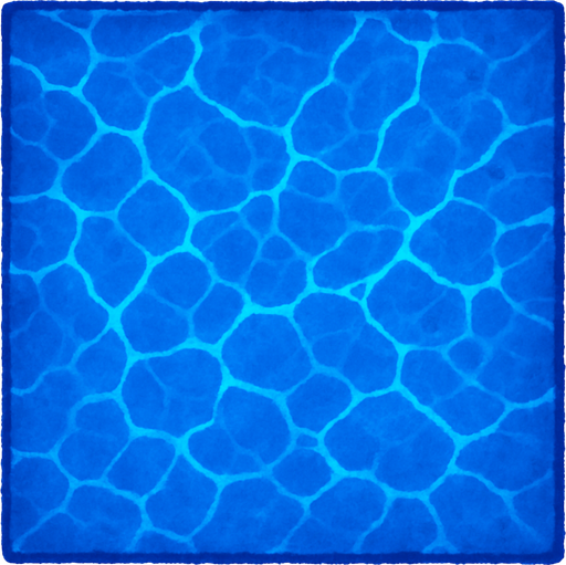 Cuadrado perfecto, sin contorno, azul y con textura de agua.
In-Game asset.  2d.  High contrast.  No shadows