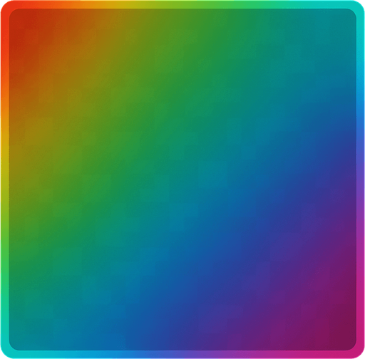 Translucent square rainbow overlay.
In-Game asset.  2d.  High contrast.  No shadows