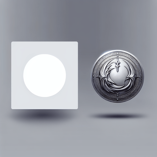 moneda de silver.
Single Game Texture.  In-Game asset.  2d.  Blank background.  High contrast.  No shadows