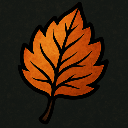 hoja.
In-Game asset.  2d.  High contrast