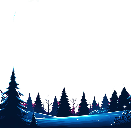 Starry Christmas night sky, cartoon, background