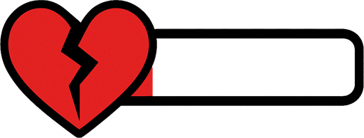 Barra de vida vacia con un corazón roto
In-Game asset.  2d.  High contrast.  No shadows