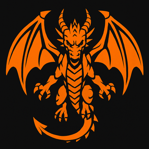 dragon from top.
In-Game asset.  2d.  High contrast.  No shadows