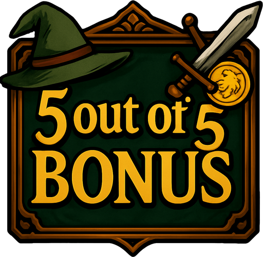 Her şey aynı sadece yazıyı düzenle; "5 out of 5 BONUS"
