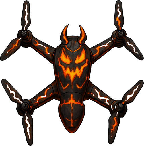 toxic lava bomber drone top view