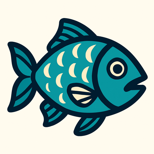 balık resmi.
In-Game asset.  2d.  High contrast.  No shadows