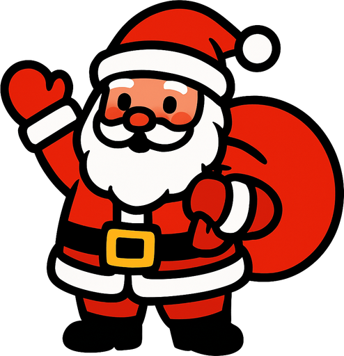 santa.
In-Game asset.  2d.  High contrast.  No shadows