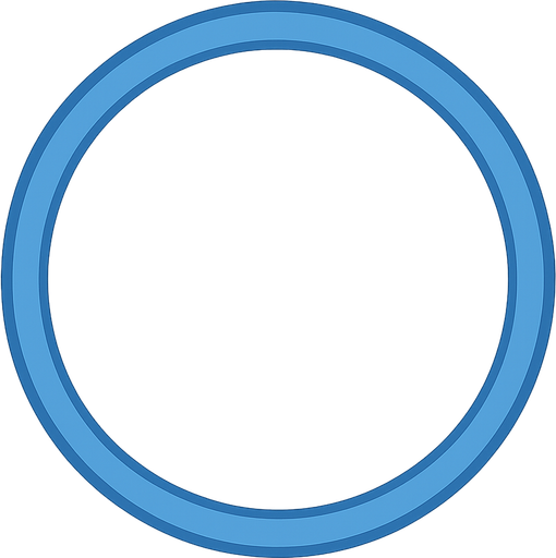a empty blue circle. No background. Transparent background. Blank background. No shadows. 2d. In-Game asset. flat