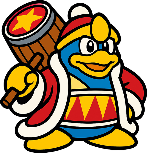 Dedede.
In-Game asset.  2d.  High contrast.  No shadows