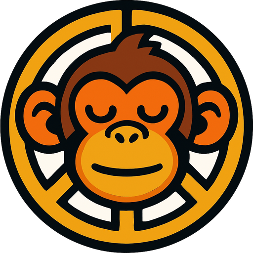monkey in peace head.
In-Game asset.  2d.  High contrast.  No shadows