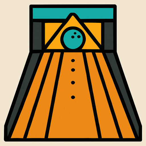 bowling lane no pin.
In-Game asset.  2d.  High contrast.  No shadows