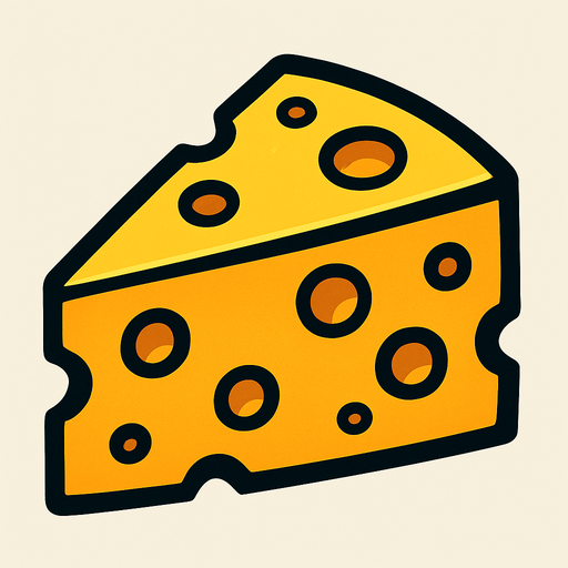 Cheese.
In-Game asset.  2d.  High contrast.  No shadows