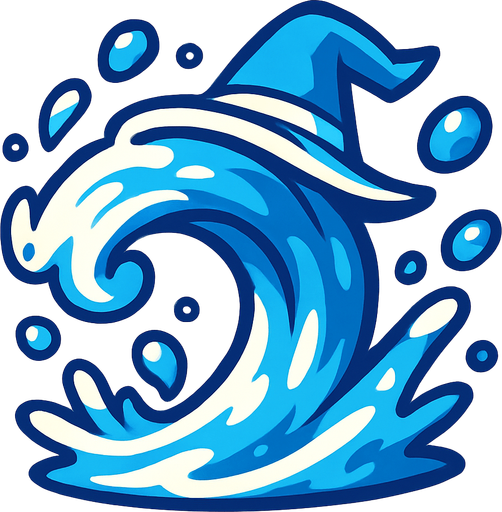 Poder de água estilo Mago inspirado em pokémon e Digimon.
In-Game asset.  2d.  High contrast.  No shadows