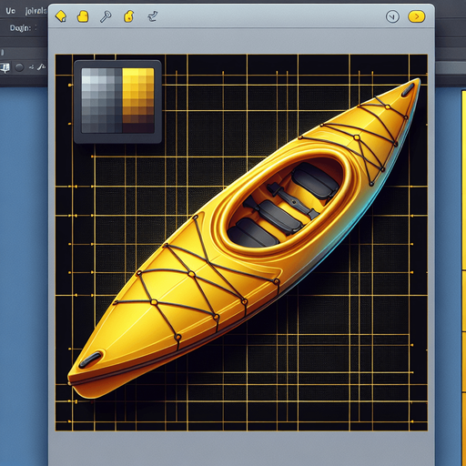yellow kayak.
Single Game Texture.  In-Game asset.  High contrast.  No shadows