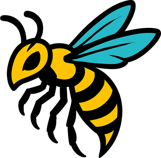 Guêpe.
In-Game asset.  2d.  High contrast.  No shadows