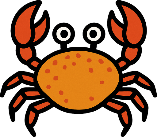 crab.
In-Game asset.  2d.  High contrast.  No shadows