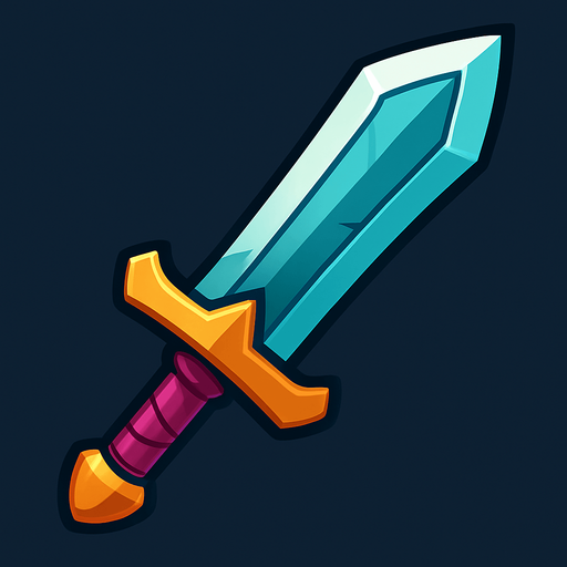 Sword.
In-Game asset.  2d.  High contrast.  No shadows
