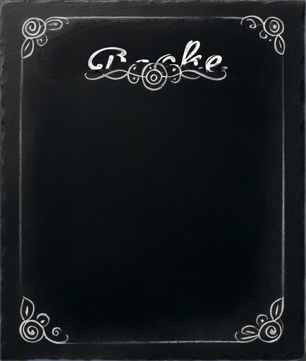 Text "ROOKIE BREW" handwritten in chalk