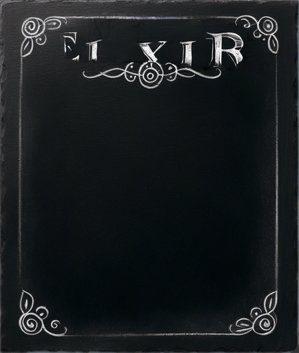 Write Word "ELIXIR" in chalk