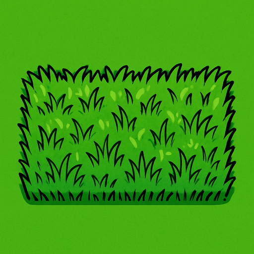 Düz çim zemin.
In-Game asset.  2d.  High contrast.  No shadows