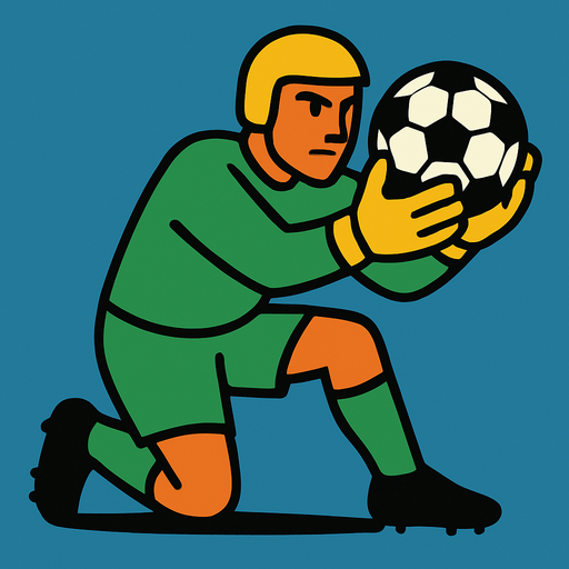 a good goal keeper.
In-Game asset.  2d.  High contrast.  No shadows