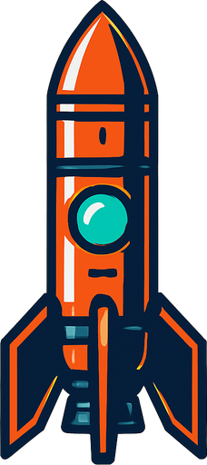 roket mermisi dik bir şekilde 90 derece sci-Fİ.
In-Game asset.  2d.  High contrast.  No shadows