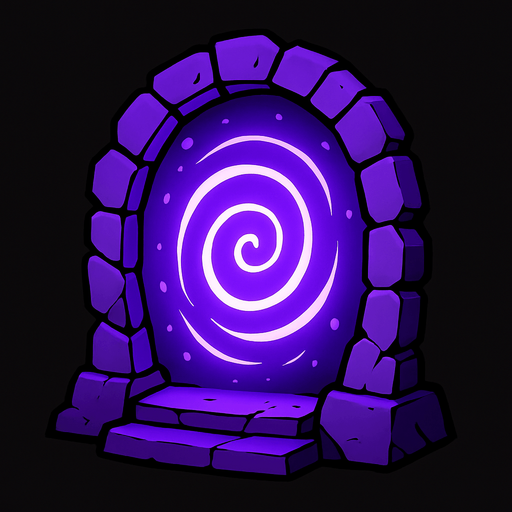 Purple Portal.
In-Game asset.  2d.  High contrast.  No shadows