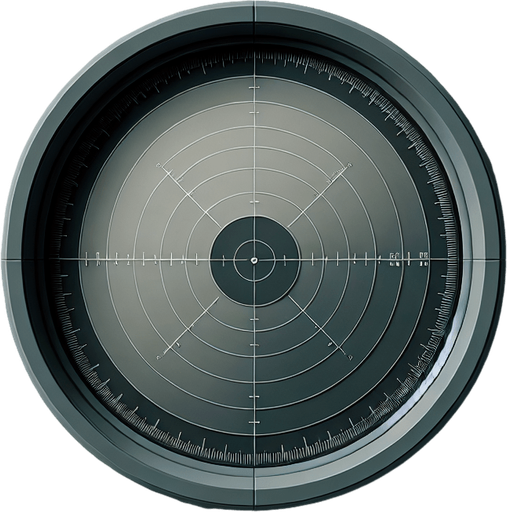 minimalis empty radar screen.
top view. no border