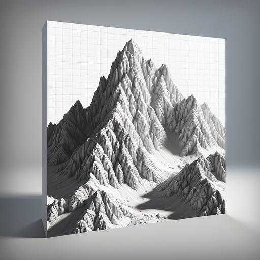 MOUNTAIN.
Single Game Texture. In-Game asset. 2d. Blank background. High contrast. No shadows.