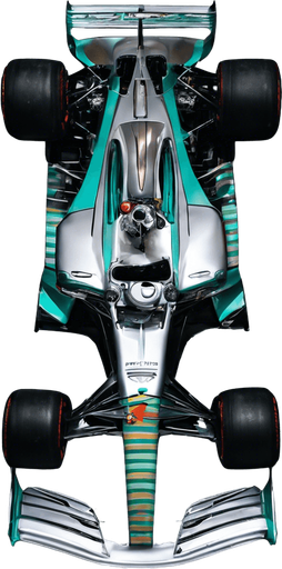 türkizzöld csik a kocsi orrának oldalain