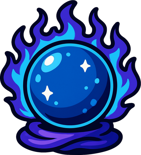 Bulle magique de mystère.
In-Game asset.  2d.  High contrast.  No shadows