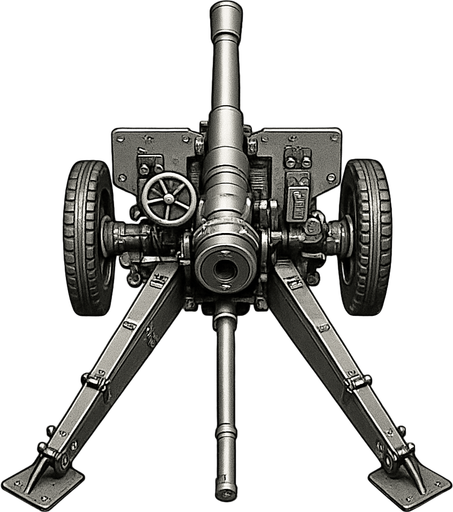 military, cannon, top view, realistic silver color
In-Game asset.  2d.  High contrast.  No shadows