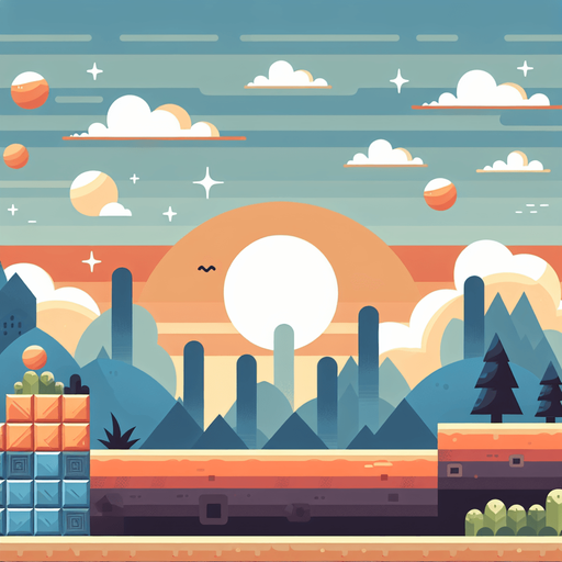 2D Platformer Background..
Single Game Texture. In-Game asset. 2d. Blank background. High contrast. No shadows.